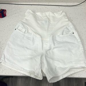 Old Navy White Maternity Shorts